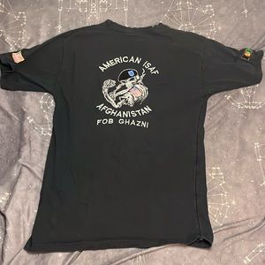 American ISAF Afghanistan, heavily embroidered T-shirt